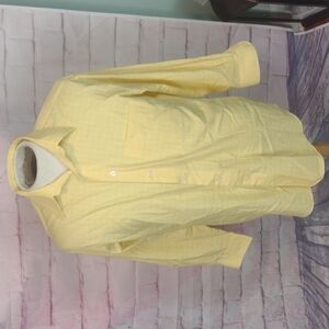 Yves saint Laurent yellow button down shirt size 15 1/2 30-31